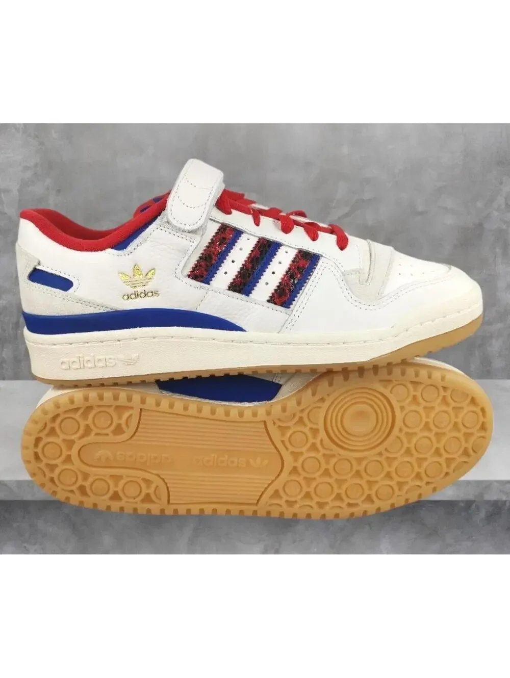 adidas Forum 84 Low Off Men's Size 10 White Scarlet Collegiate Royal GV9606